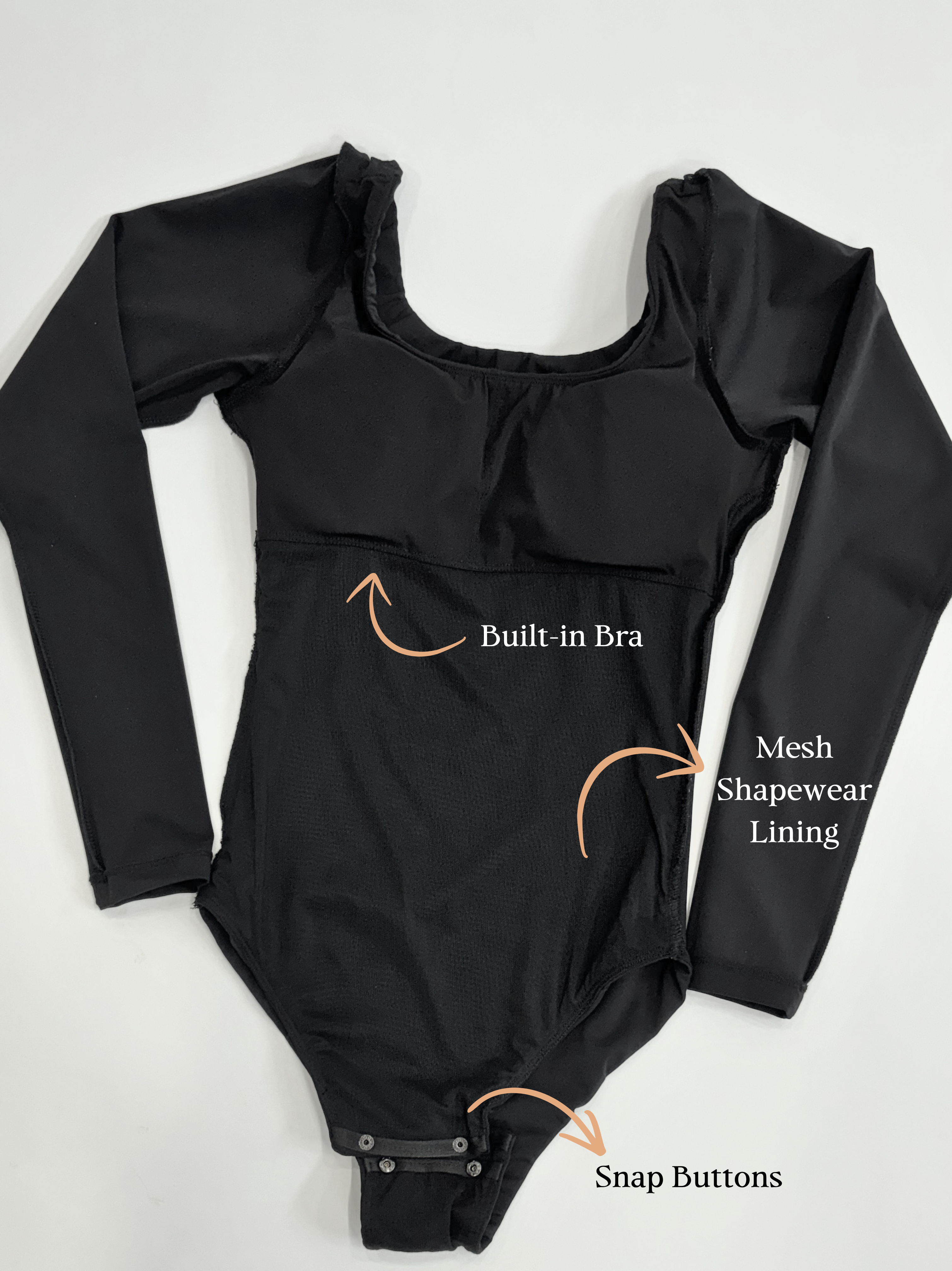 FULL SLEEVES BUILT-IN SHAPEWEAR BODYSUIT