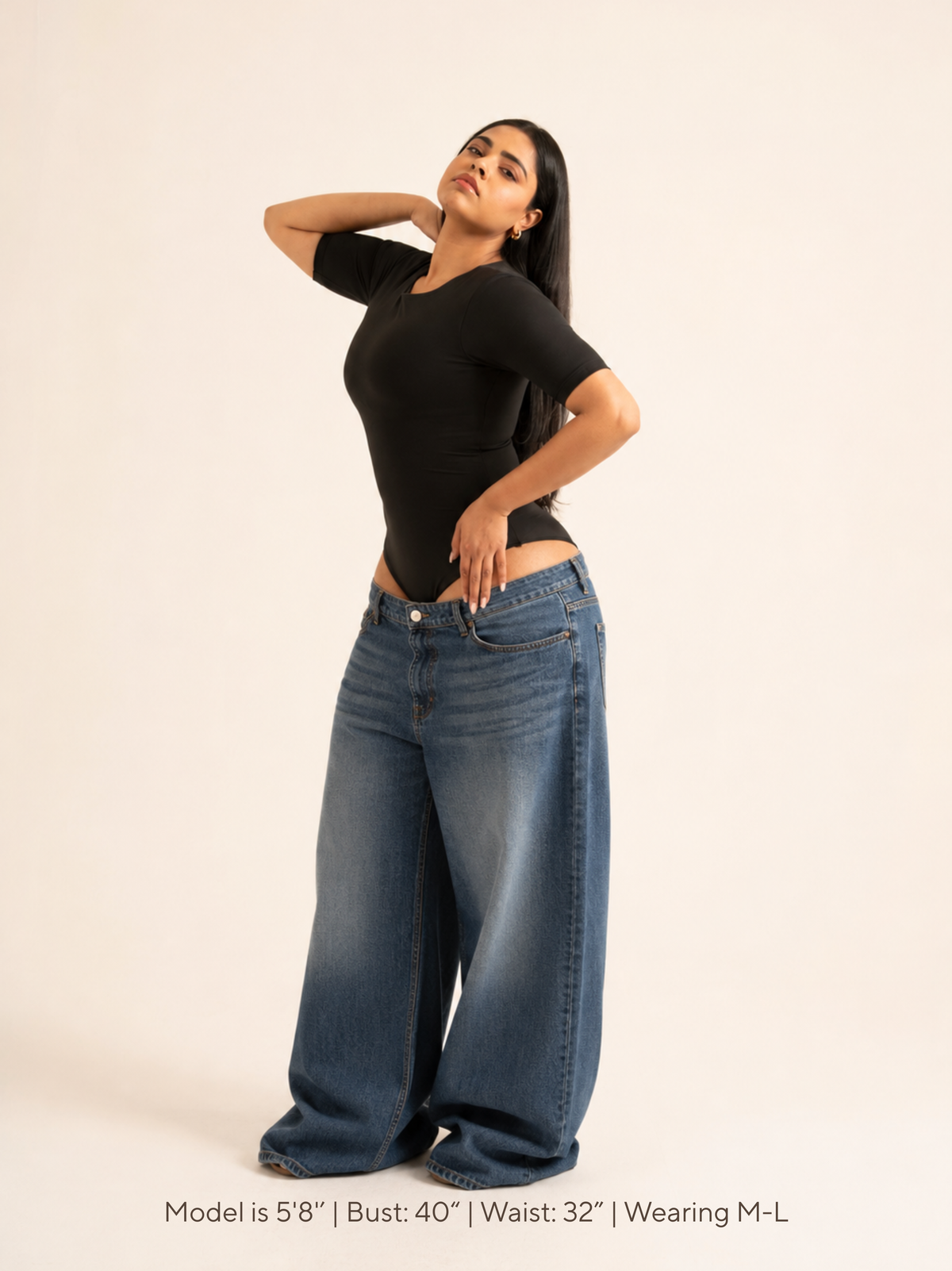 KAYSCULPT™ HALF SLEEVES BLACK BUILT-IN BRA & SHAPEWEAR BODYSUIT