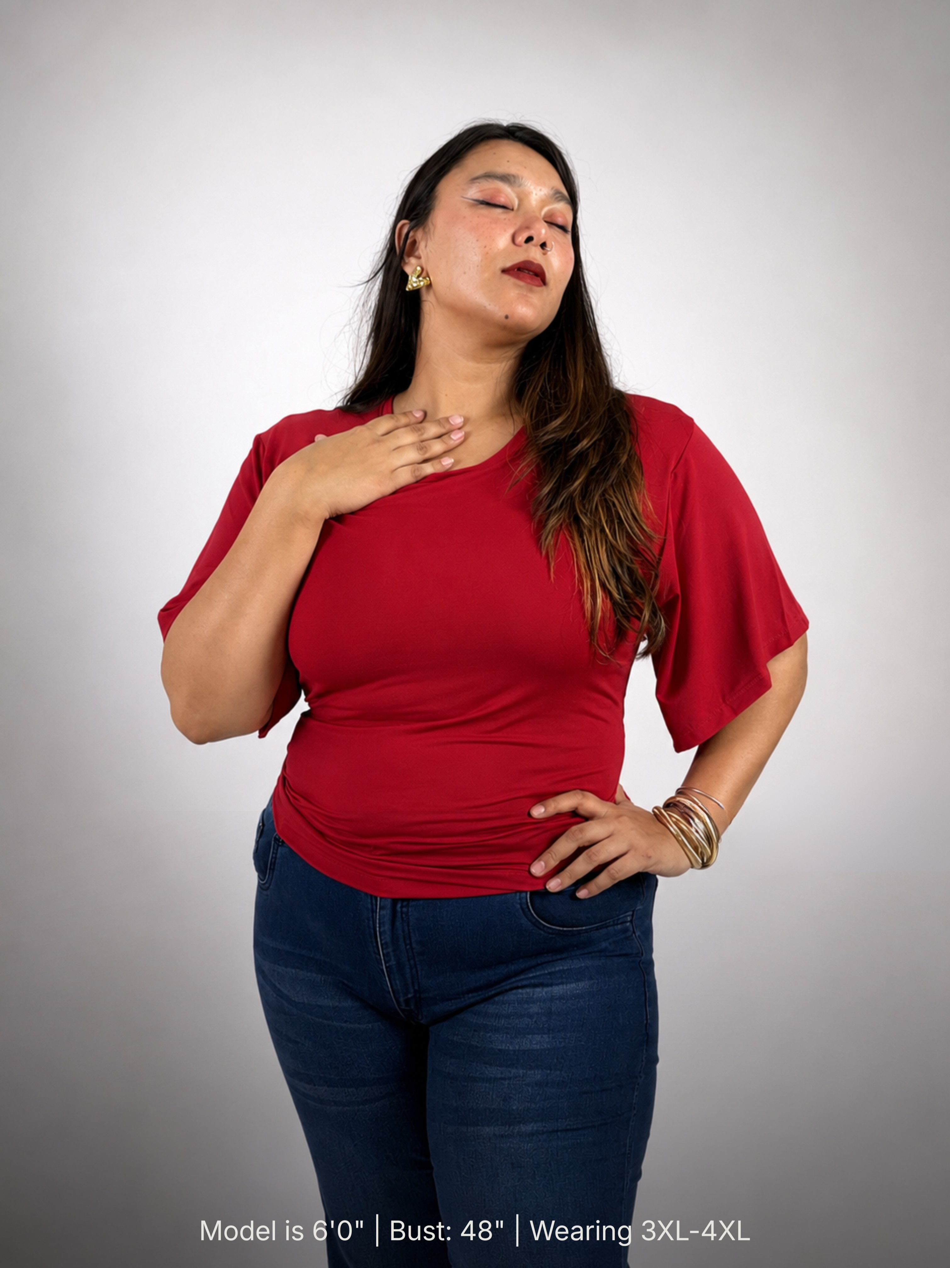 CHERRY RED TIE KNOT BUILT-IN BRA TOP