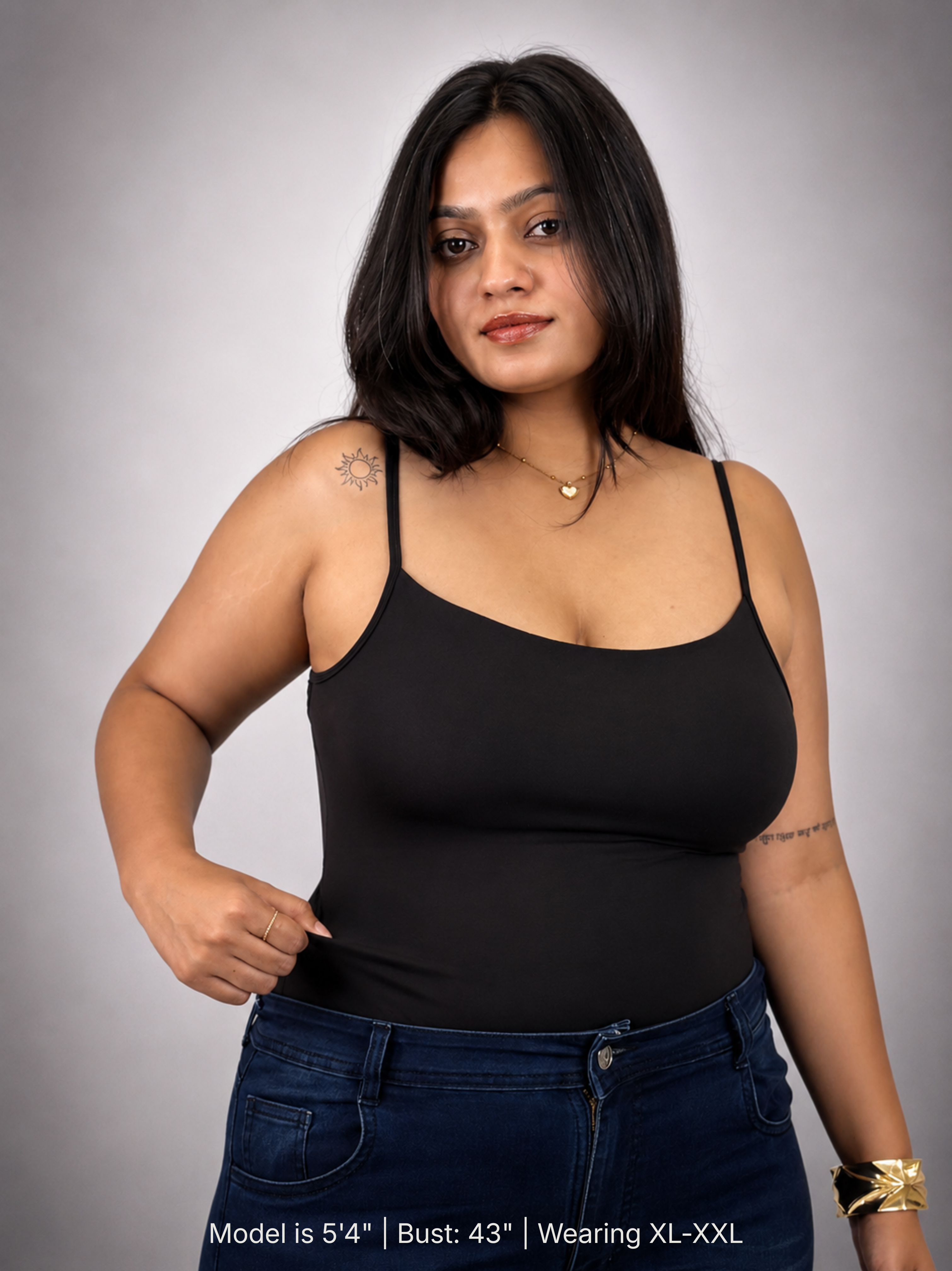 BLACK BUILT IN SHAPEWEAR STRAPS BODYSUIT