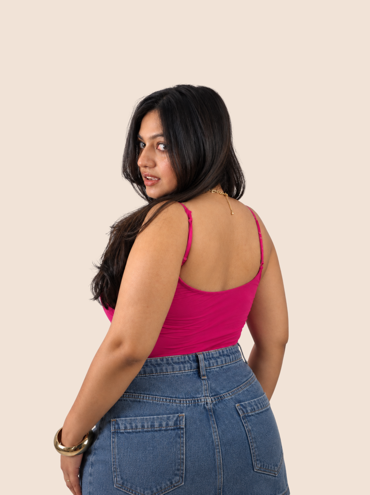 KAYSCULPT™ STRAPS PINK BUILT-IN BRA & SHAPEWEAR BODYSUIT