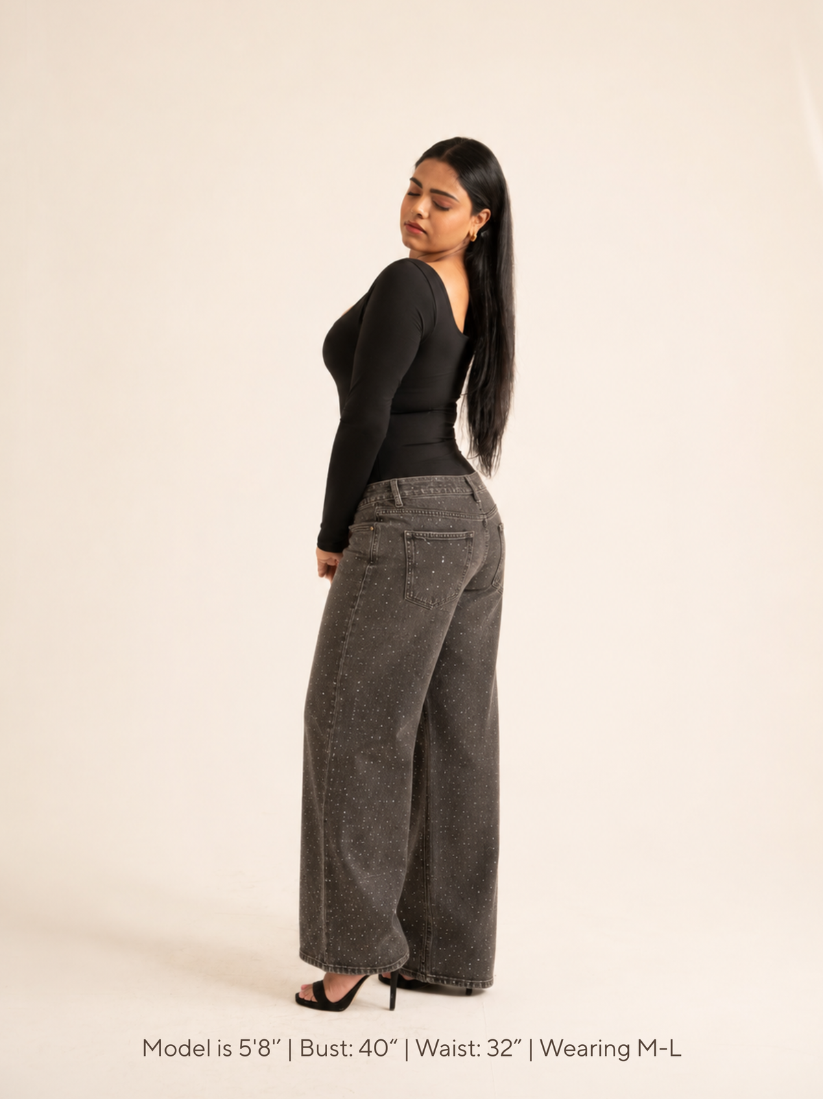KAYSCULPT™ FULL SLEEVES BLACK BUILT-IN BRA & SHAPEWEAR BODYSUIT