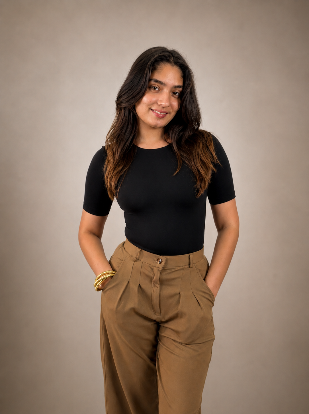 HALF SLEEVES BLACK BUILT-IN SHAPEWEAR BODYSUIT