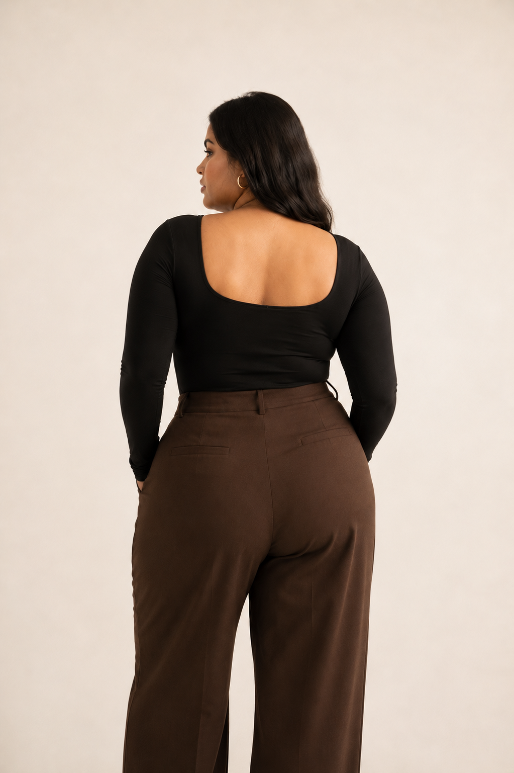 BLACK FULL SLEEVES BUILT-IN SHAPEWEAR BODYSUIT