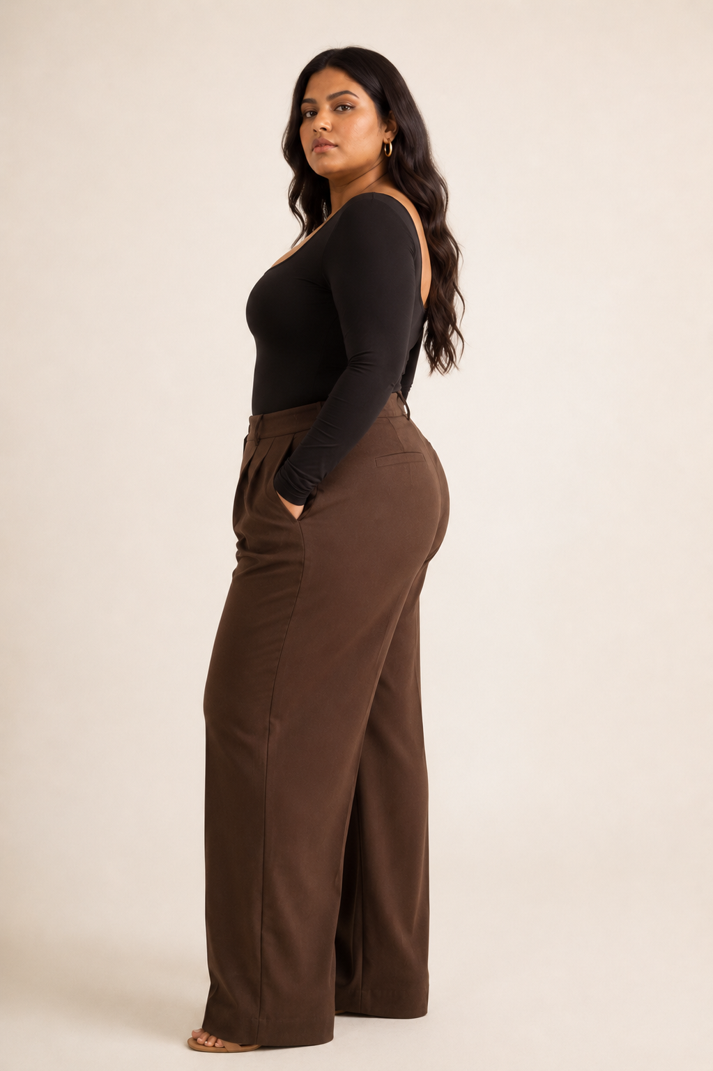 BLACK FULL SLEEVES BUILT-IN SHAPEWEAR BODYSUIT