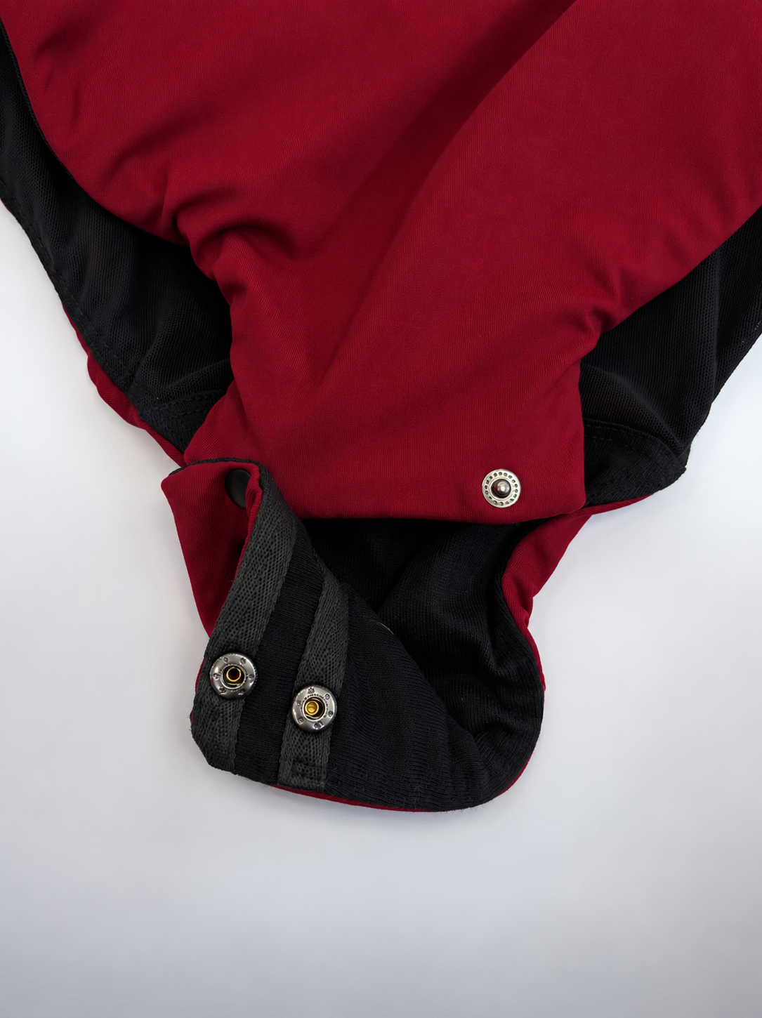 CHERRY RED FULL SLEEVES BUILT-IN SHAPEWEAR BODYSUIT