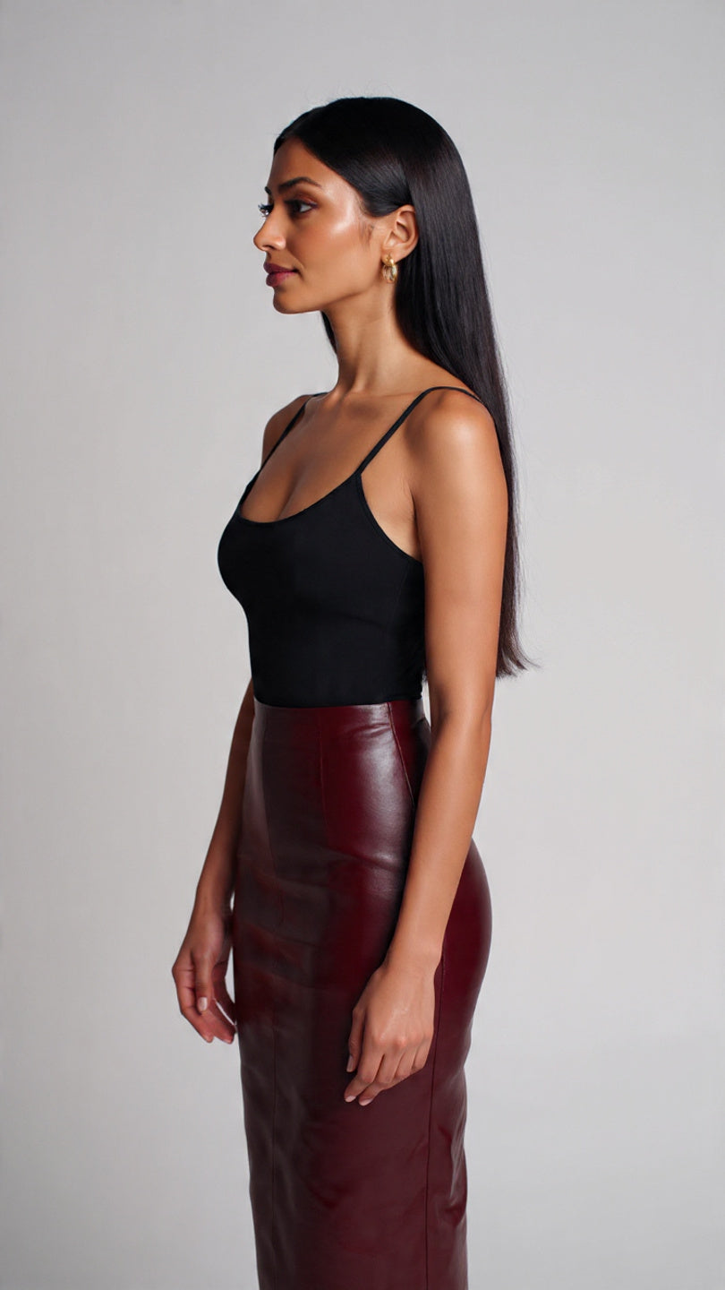 BLACK BUILT IN SHAPEWEAR STRAPS BODYSUIT